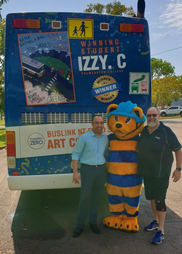 DIPL Manager Public Transport Ahmed Fathy Hector The Road Safety Cat And Buslink NTs Ross Robertson