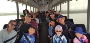Kids Are In The Bus To Fish