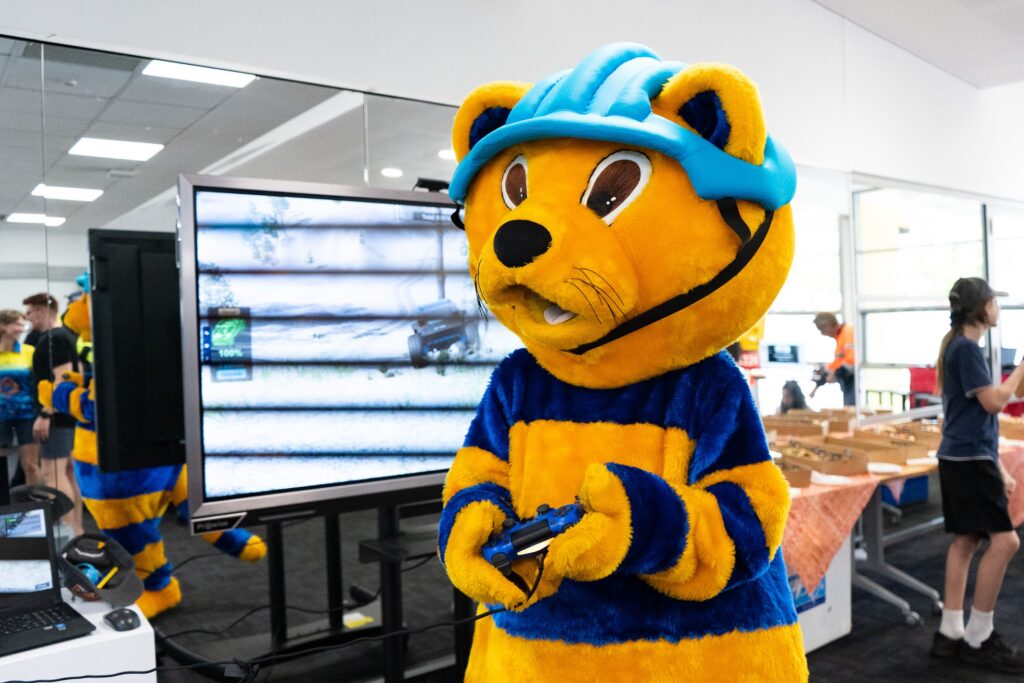 Hector The Safety Cat Tries Out One Of The Games