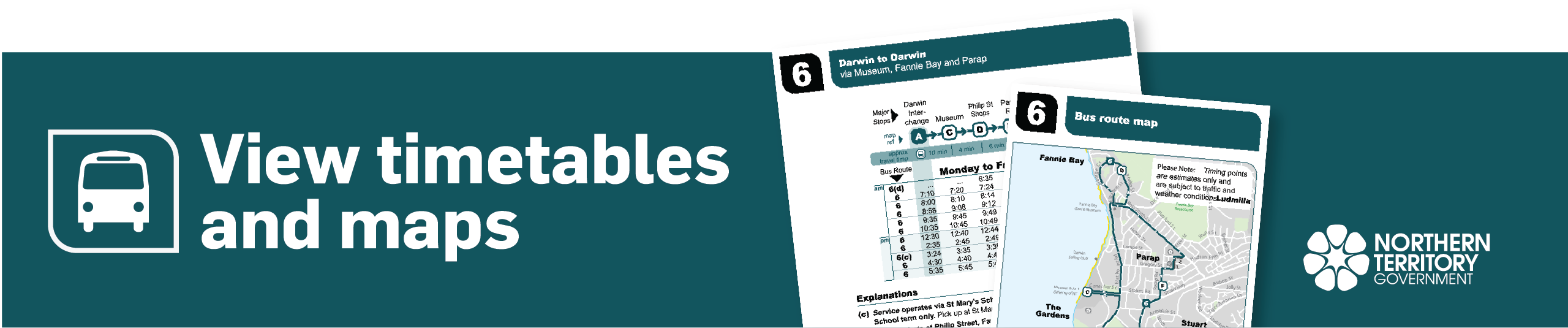 View Bus Timetables And Maps Banner