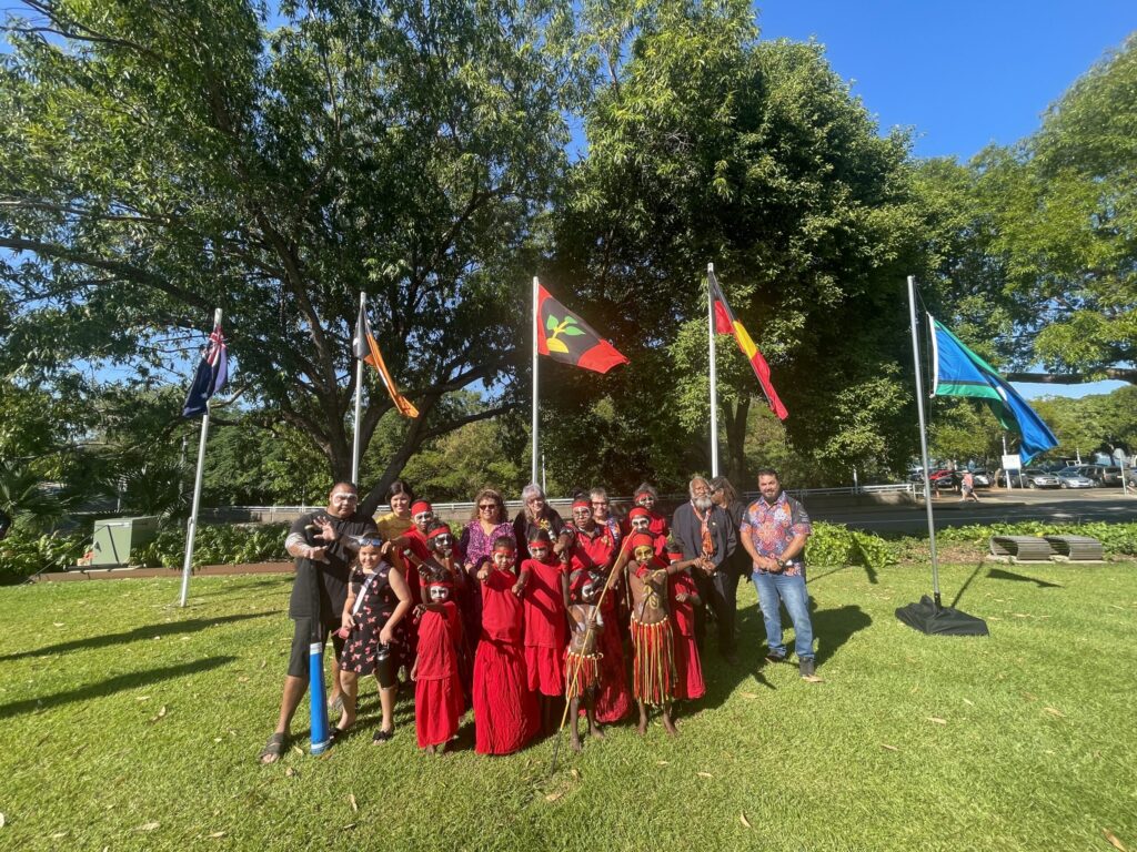 Garamilla Dancers at the Flag Raising Ceremony