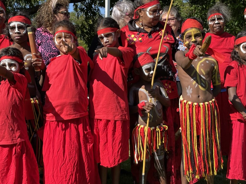 Garamilla Dancers at the Flag Raising Ceremony
