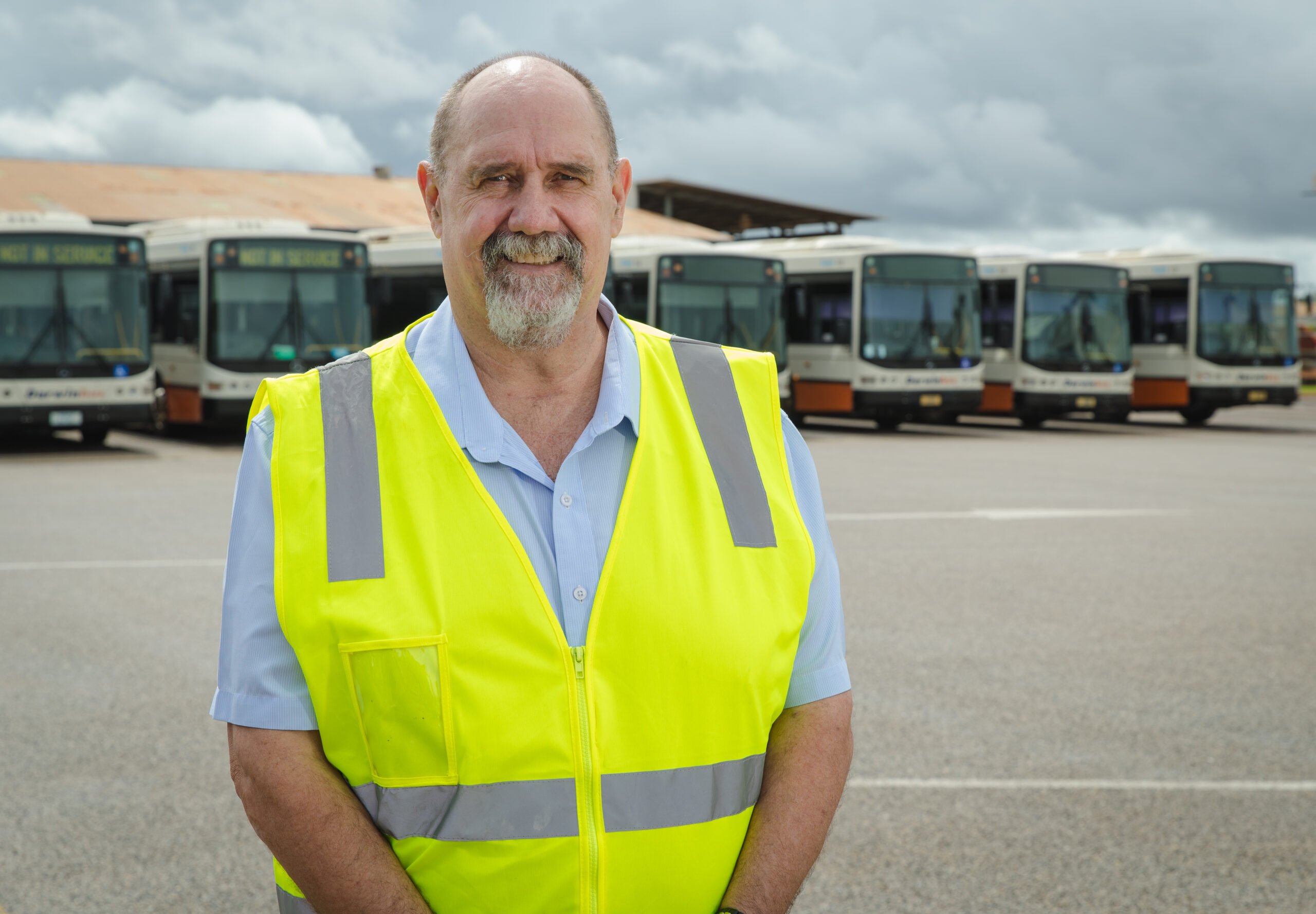 Ross smile in the depot